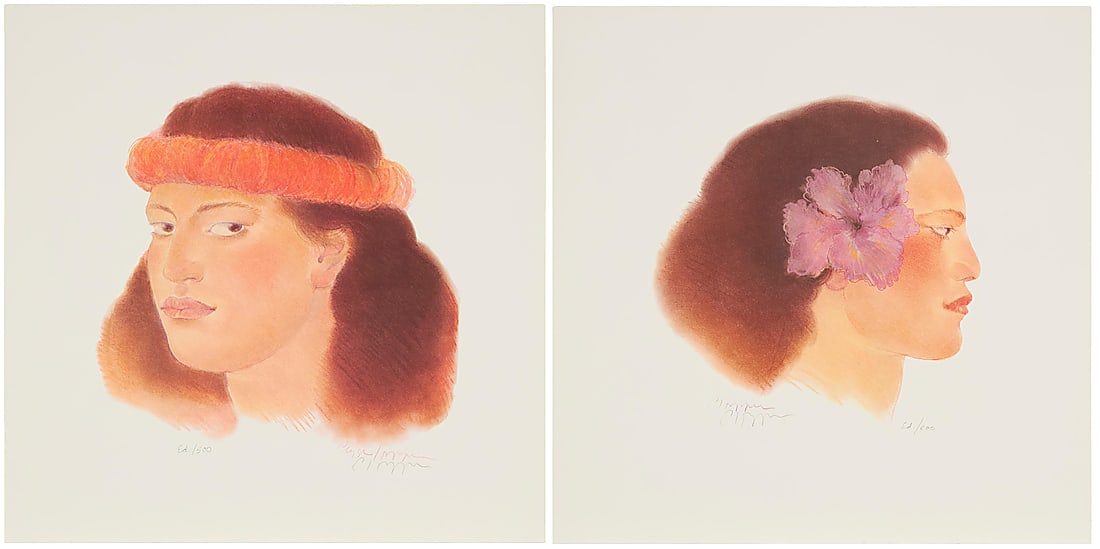 Pegge Hopper (b. 1936), "Women of Hawaii" portfolio, 1985 (1 of 14)