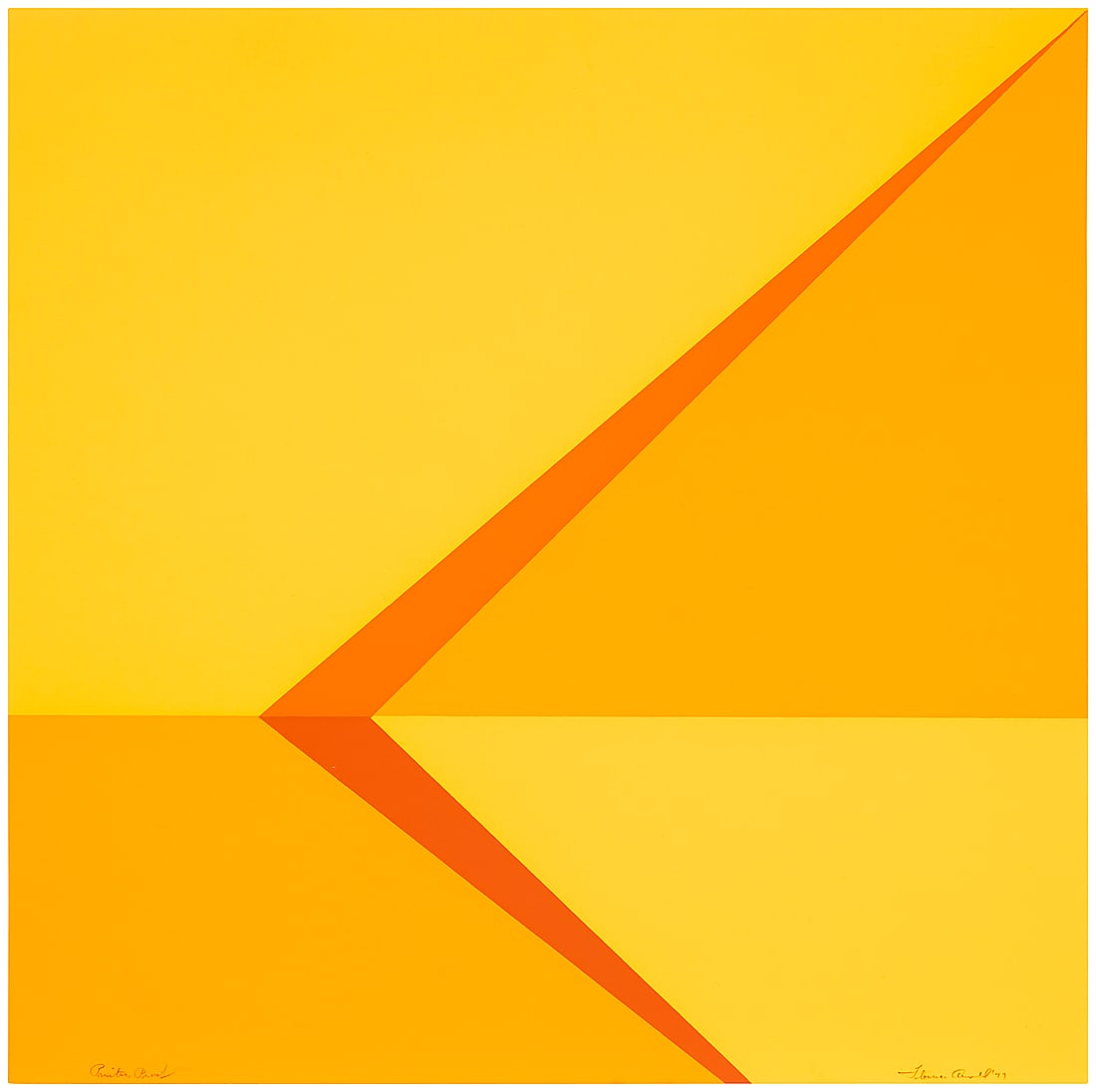Florence Arnold (1900-1994), Yellow and orange abstract, 1979 (1 of 6)