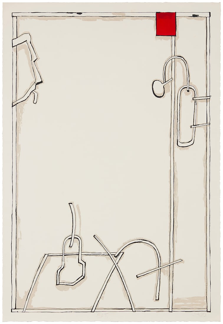 Craig Kauffman (1932-2010), Untitled, 1980: Craig Kauffman (1932-2010) Untitled, 1980 Lithograph in colors (and varnish ironed on by hand) on B.F.K. Rives paper A bon a tirer impression, aside from the edition of 50 Initialed, dated, and inscri