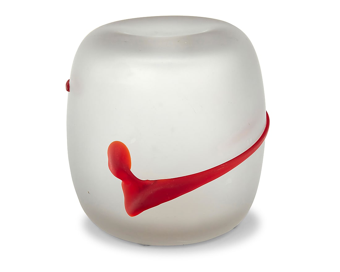 An Italian art glass vase: An Italian art glass vase Mid-20th century Unmarked 5.625" H x 5.875" Dia. Provenance: Sold: Abell Auction Company, Los Angeles, CA Private collection, Burbank, CA, acquired from the above
