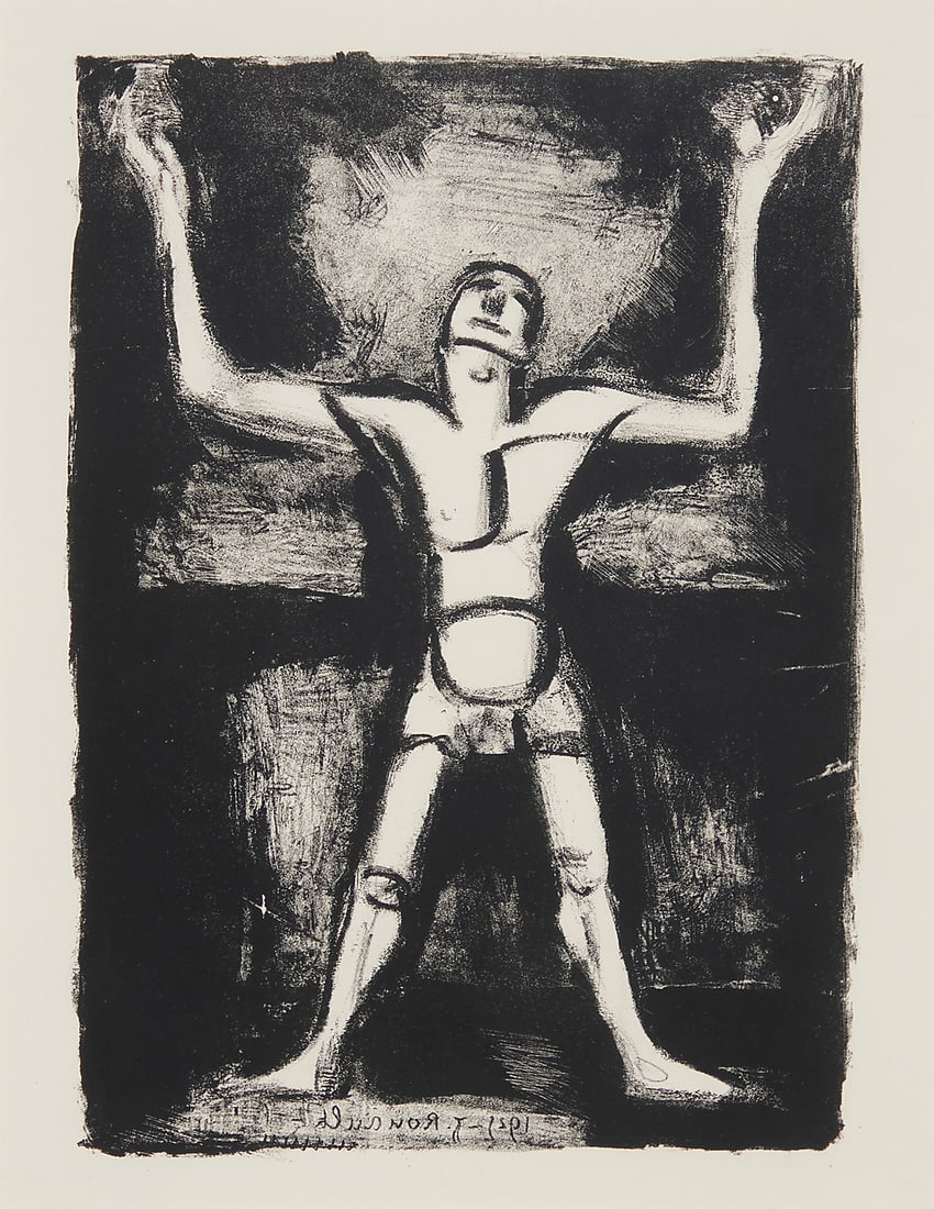 Georges Rouault (1871-1958), "Le Jongleur" (The Juggler), 1927: Georges Rouault (1871-1958) "Le Jongleur" (The Juggler), 1927 Lithograph on white paper From the edition of unknown size (aside from the total edition of 225 printed in colors) With the signature and 
