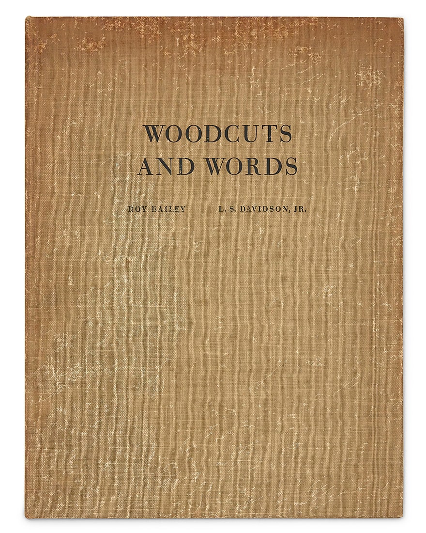 Roy Bailey, (1933-2002): Roy Bailey (1933-2002) "Woodcuts and Words" album, 1962 Edition 62/300 The complete album comprised of 10 woodcuts in colors or black and white on Kinwashi rice paper, hors-texte, each pencil signed, 