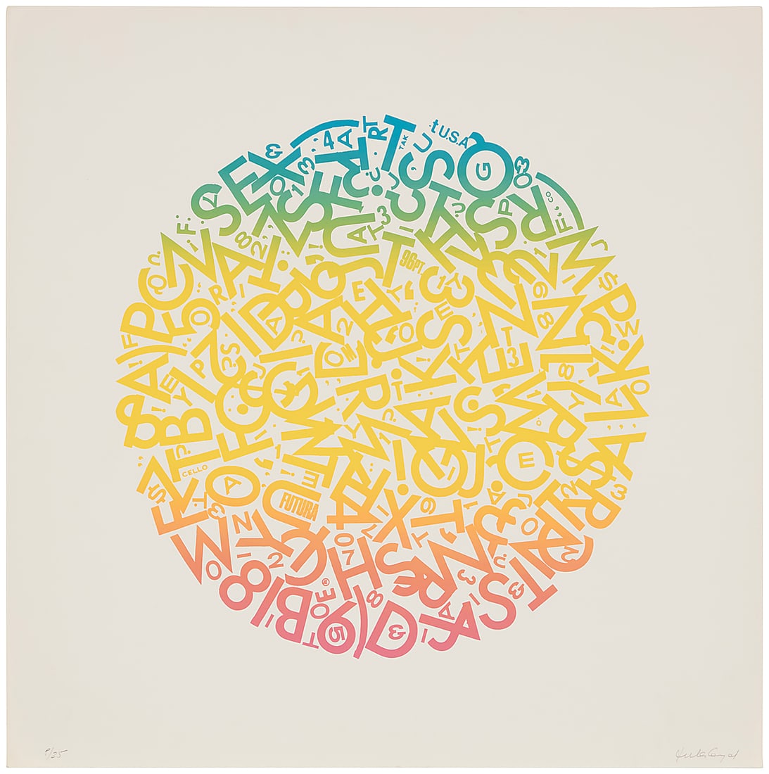 Jules Engel (1915-2003), "The Alphabet," 1971 (1 of 6)