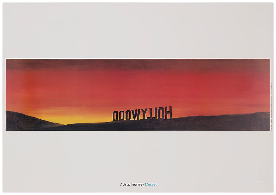 After Ed Ruscha (b. 1937), "Back of Hollywood," 1968 (exhibition poster) (1 of 4)