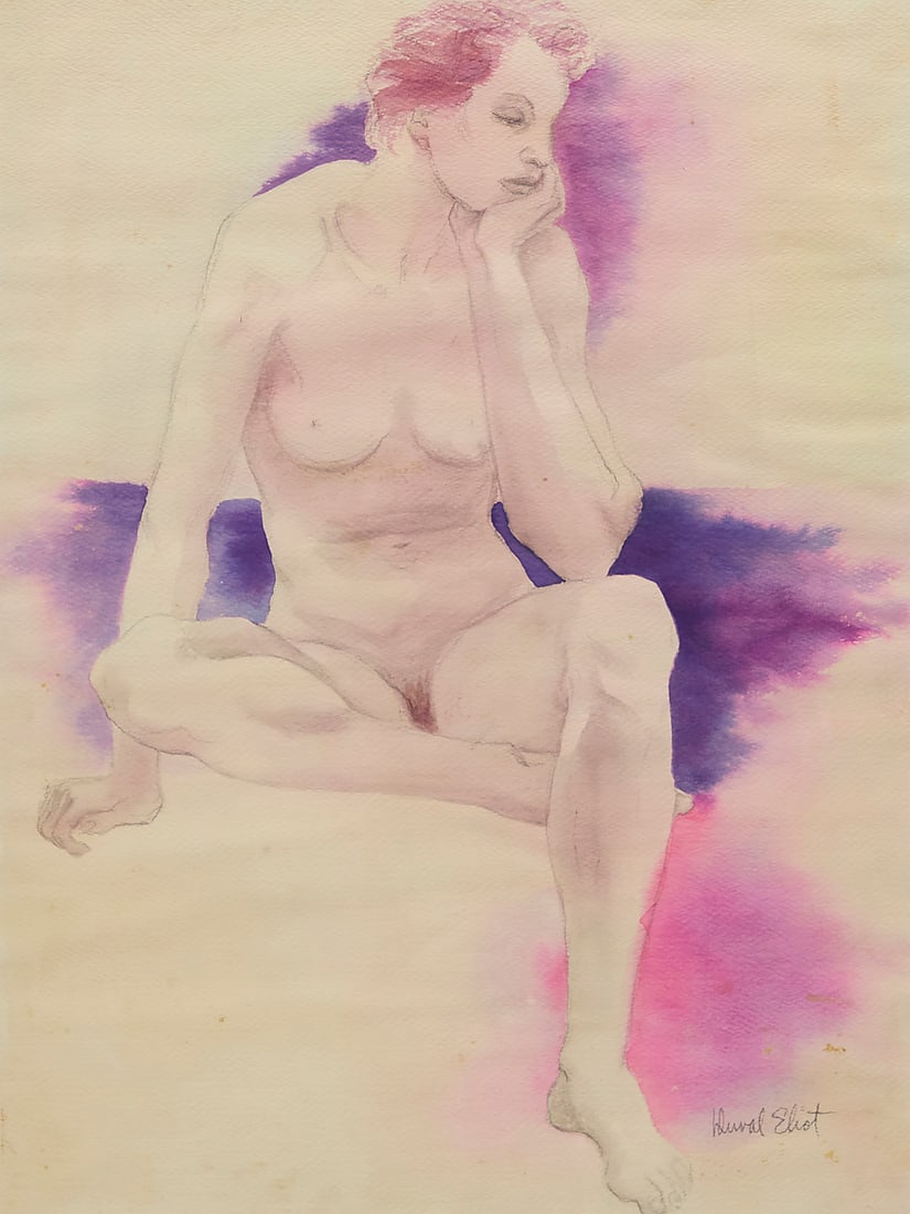 Duval Eliot (1909-1990), Seated nude (1 of 5)