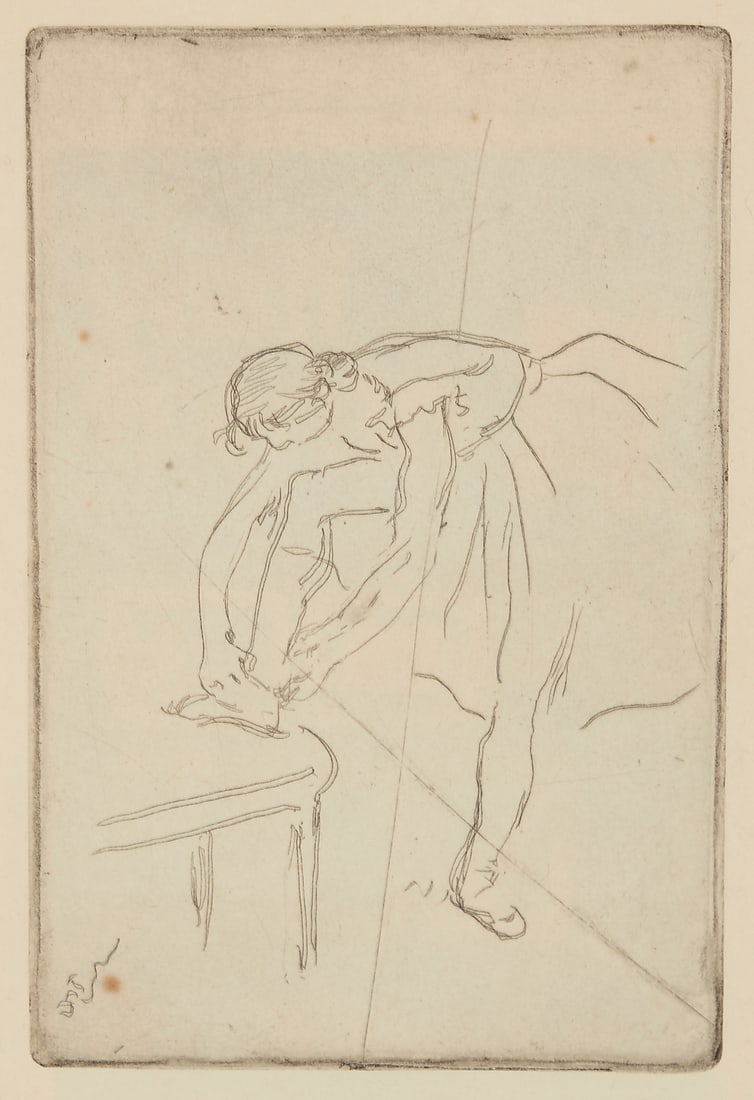 Edgar Degas (1834-1917), "Danseuse mettant son chausson" (Dancer Putting on Her Shoe), circa 1888 (1 of 5)