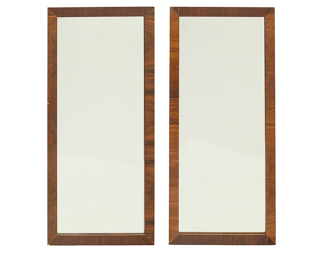 A pair of Contemporary hardwood mirrors (1 of 11)