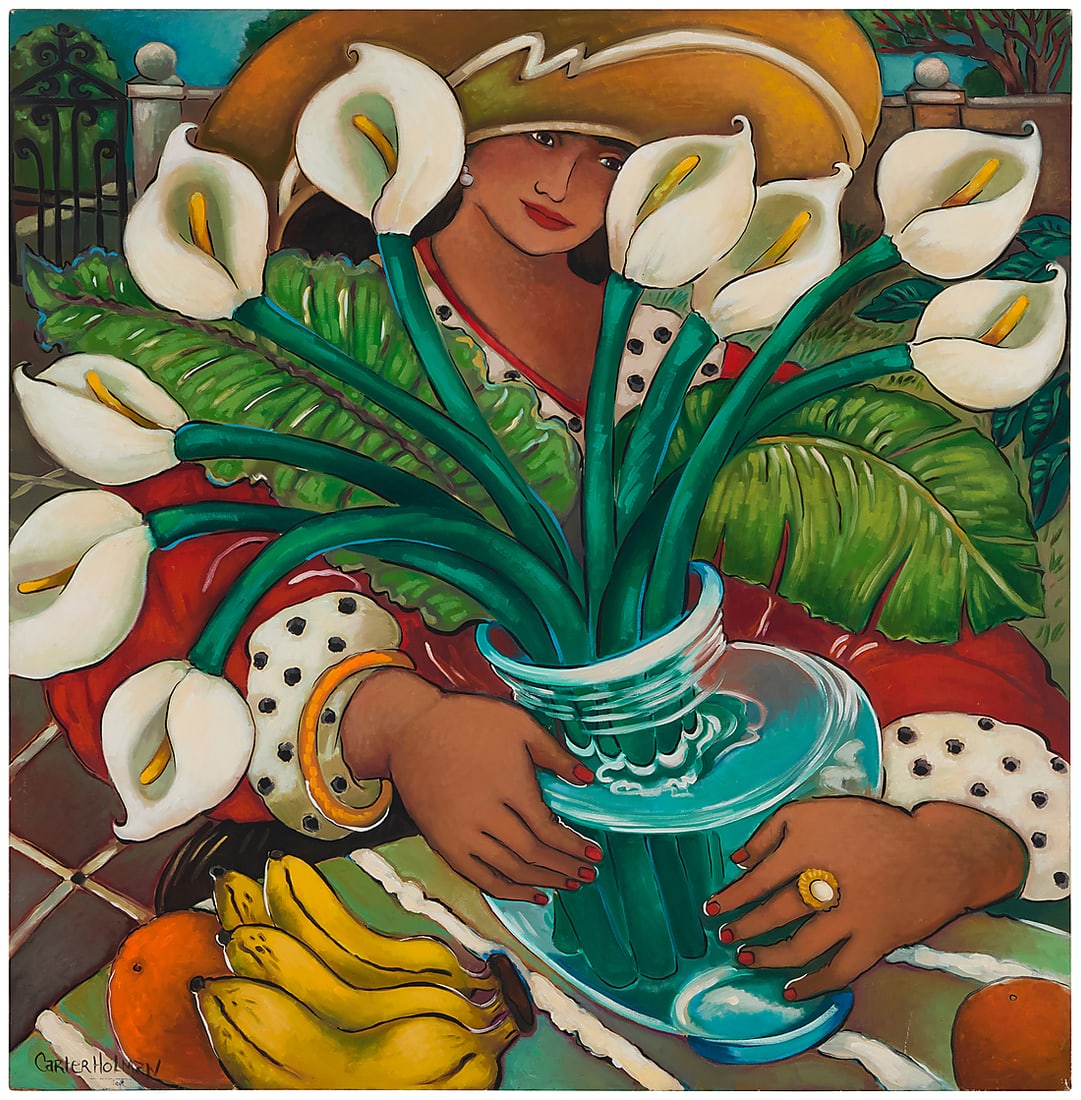Linda Carter Holman (20th/21st Century), "In a Clear Glass Vase," 1997 (1 of 5)