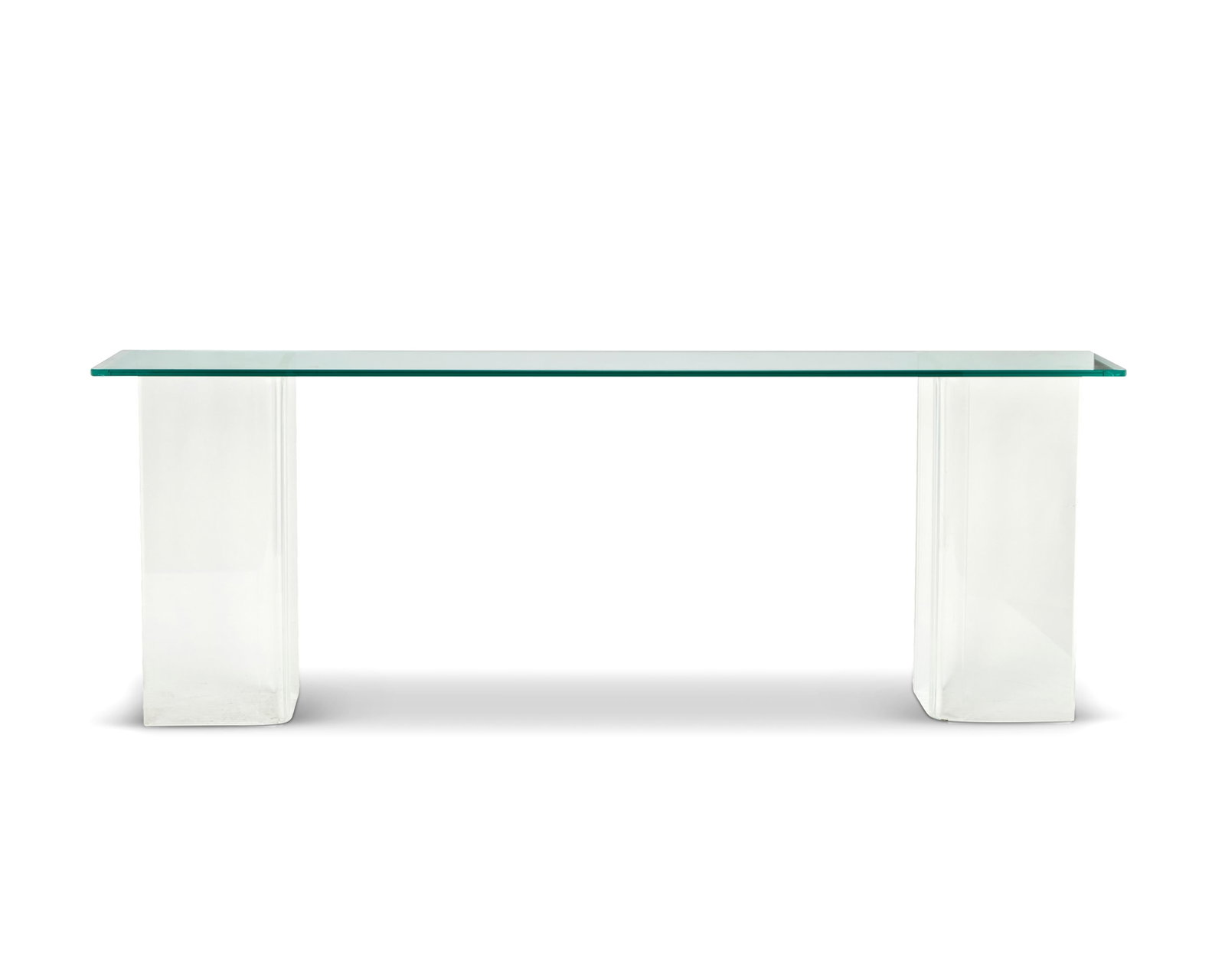 A Modern glass and acrylic console table (1 of 8)