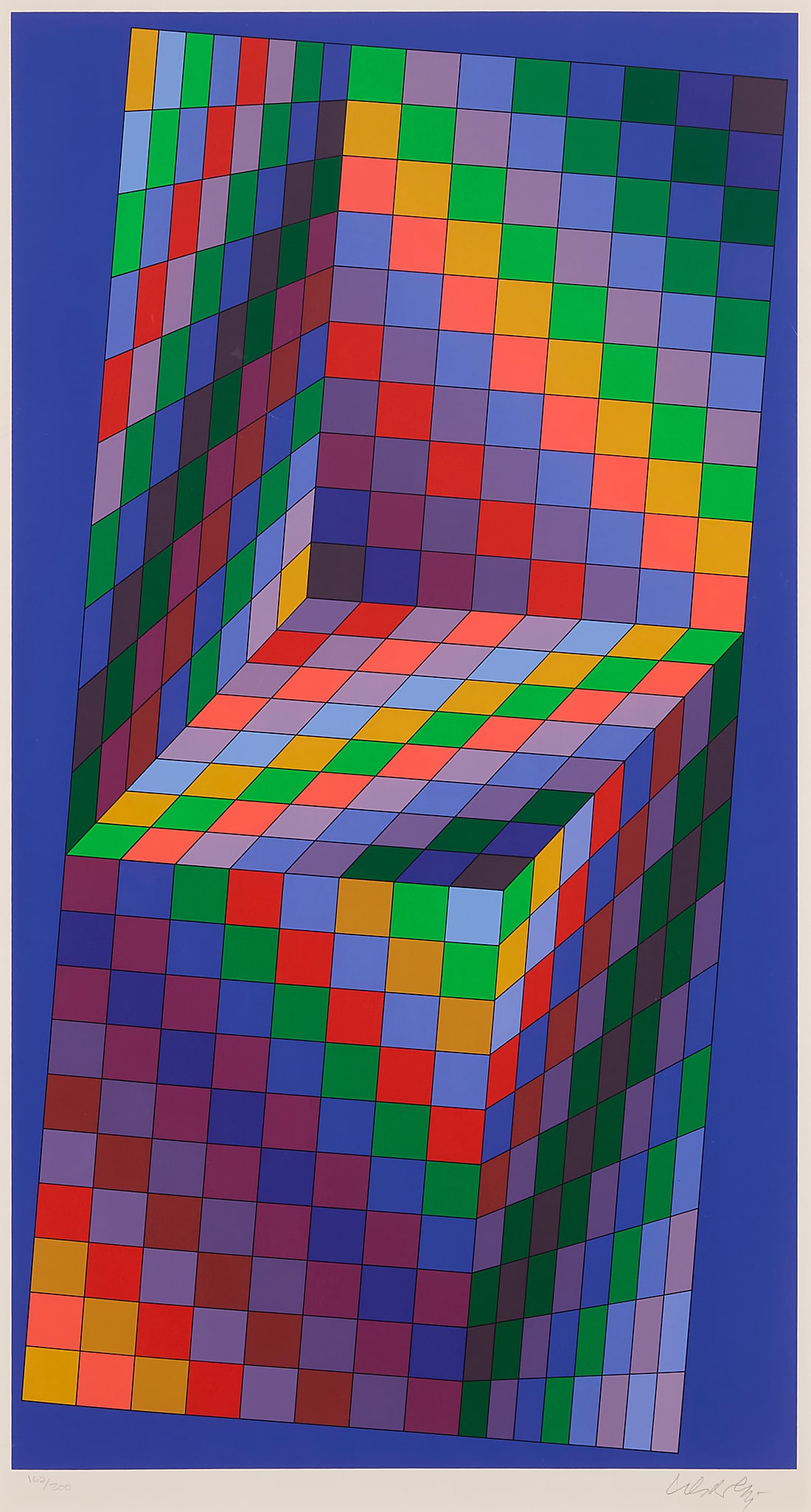 Victor Vasarely (1906-1997), "Axo-77" (1 of 7)