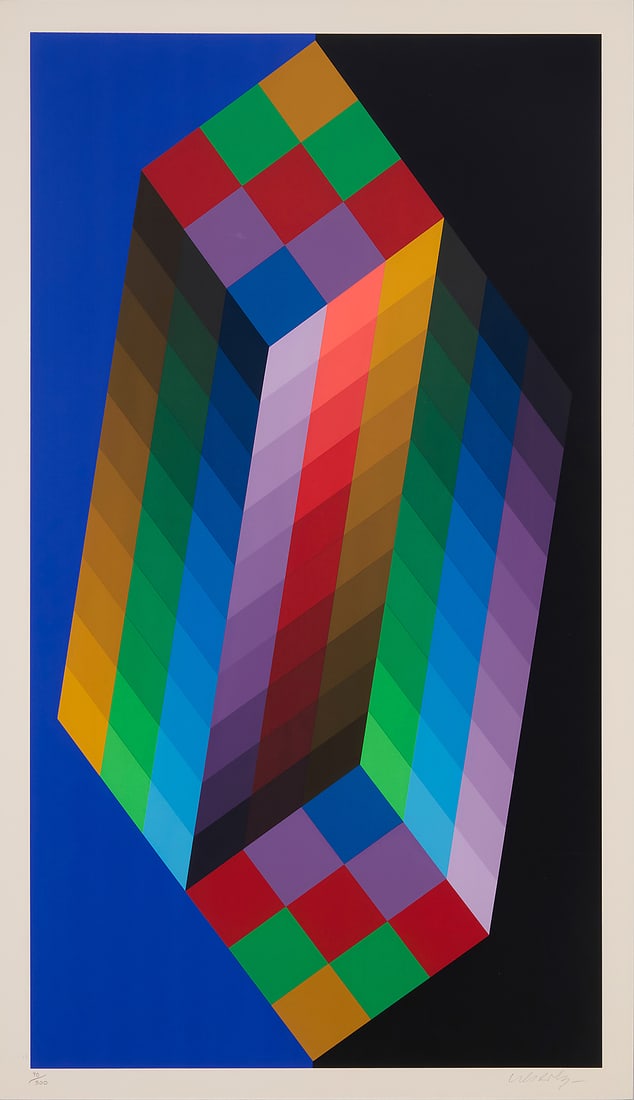 Victor Vasarely (1906-1997), "Torony III," 1988 (1 of 7)