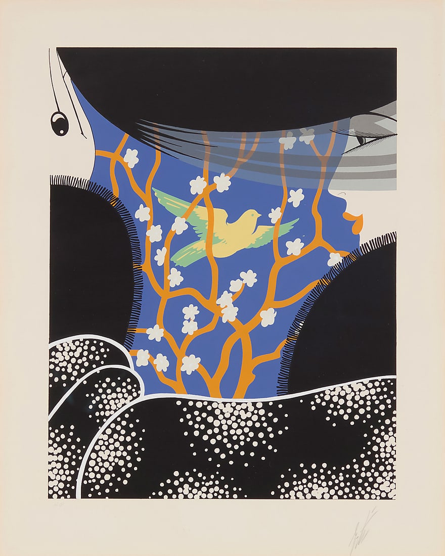 Romain (Erte) de Tirtoff (1892-1990), "Spring," one plate from "The Seasons" suite, 1975: Romain (Erte) de Tirtoff (1892-1990) "Spring," one plate from "The Seasons" suite, 1975 Screenprint in colors on wove paper Edition: Artist's Proof (aside from the edition of 260) Signed and inscribed