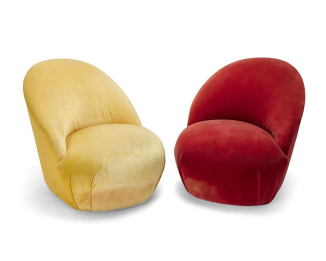 Sally Sirkin Lewis (b. 1932), A pair of 'Juliette' slipper chairs for J. Robert Scott, circa 1970s (1 of 8)