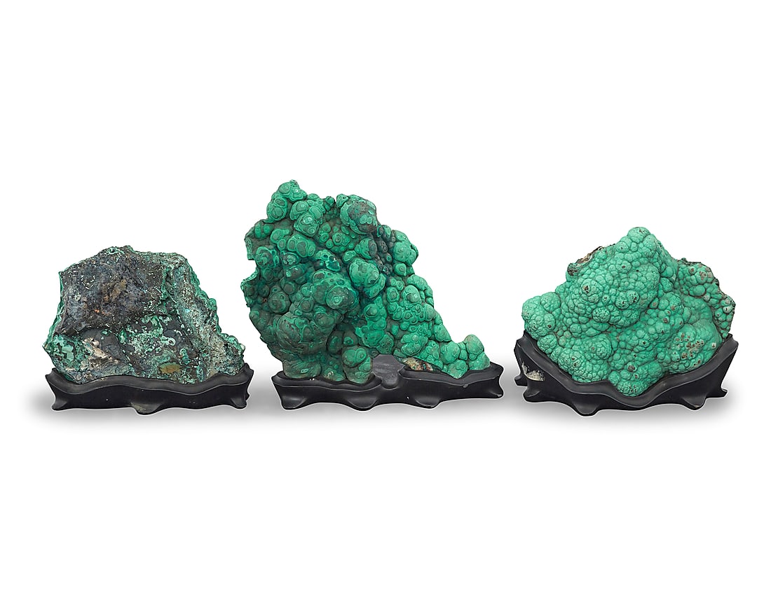 Three malachite specimens - 3