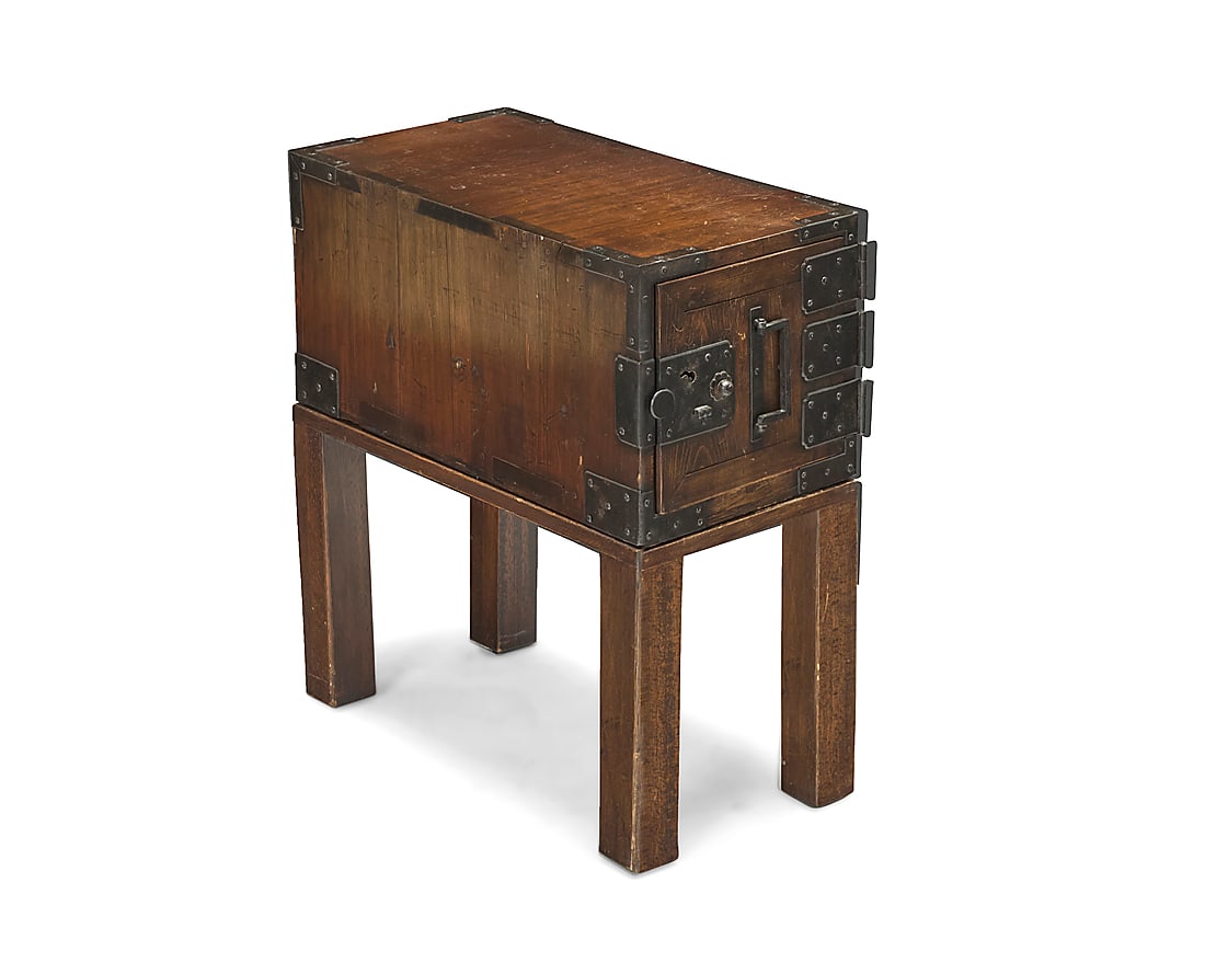A Japanese iron clad wood funa tansu (1 of 5)
