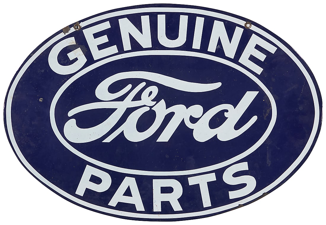 A Ford Genuine Parts enameled metal sign (1 of 7)