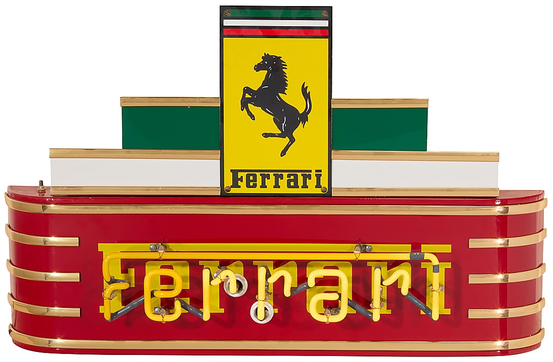 A reproduction Ferrari neon sign (1 of 2)