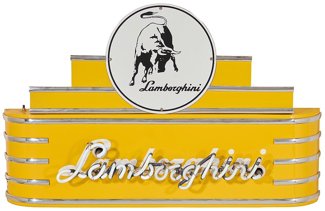 A reproduction Lamborghini neon sign (1 of 2)