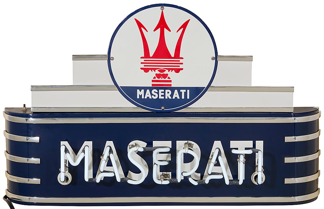 A reproduction Maserati neon sign (1 of 2)