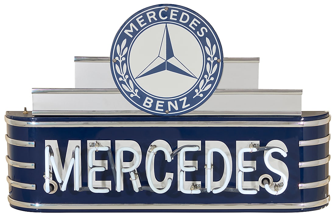 A reproduction Mercedes Benz neon sign (1 of 2)