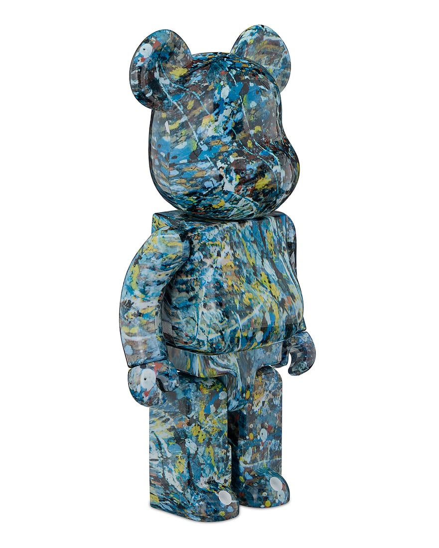 After Jackson Pollock (1912-1956) X BE@RBRICK, Studio figure 400%, 2016: After Jackson Pollock (1912-1956) X BE@RBRICK Studio figure 400%, 2016 Produced by Medicom Toy, Tokyo, in original packaging Box height 11 5/8 in., width 6 1/4 in., depth 4 3/8 in.; height of bear 11 