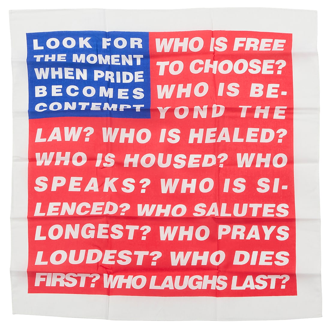 Barbara Kruger (b. 1945), "Untitled" (flag) from the "Artists Band Together," series 2025 (1 of 4)