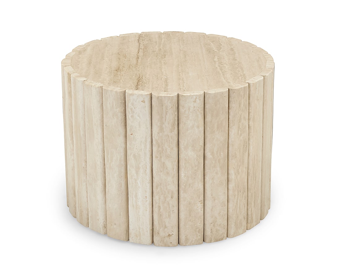 A Modern white marble side table (1 of 6)