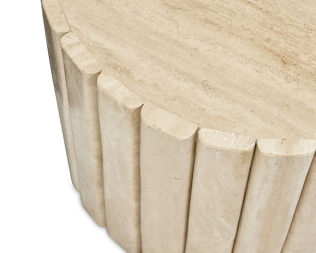A Modern white marble side table - 4