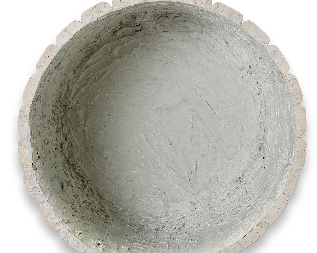 A Modern white marble side table - 6