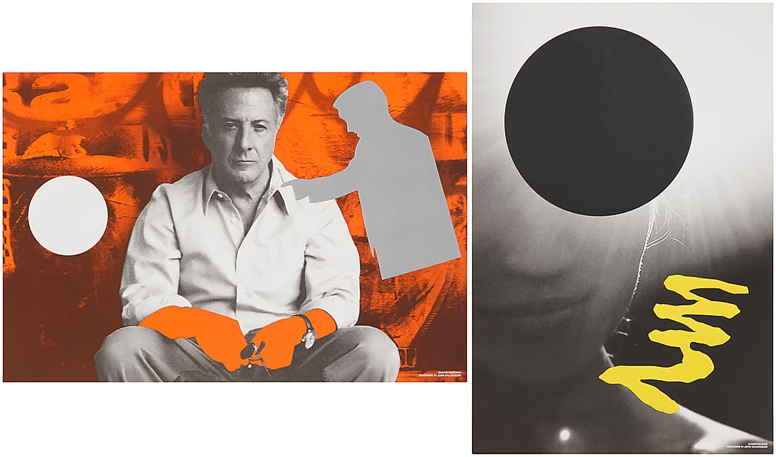 John Baldessari (1931-2020), Two plates (Dustin Hoffman, and Cameron Diaz) from "Visionaire 64 Art: John Baldessari (1931-2020) Two plates (Dustin Hoffman, and Cameron Diaz) from "Visionaire 64 Art John Baldessari Platinum Edition," 2014 Each: Screenprint in black and white or colors, each with embo