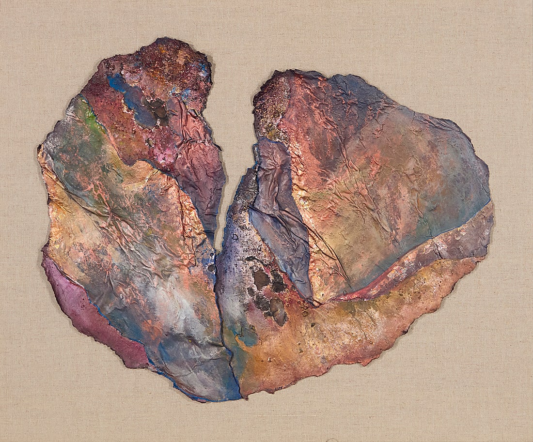 Beth Ames Swartz (b. 1936), "Shield Rock #4," 1982: Beth Ames Swartz (b. 1936) "Shield Rock #4," 1982 Mixed media on paper Signed and dated in ink lower center: Beth Ames Swartz '82 24 x 29 in. (irreg.) Provenance: The Elaine Horwitch Galleries,