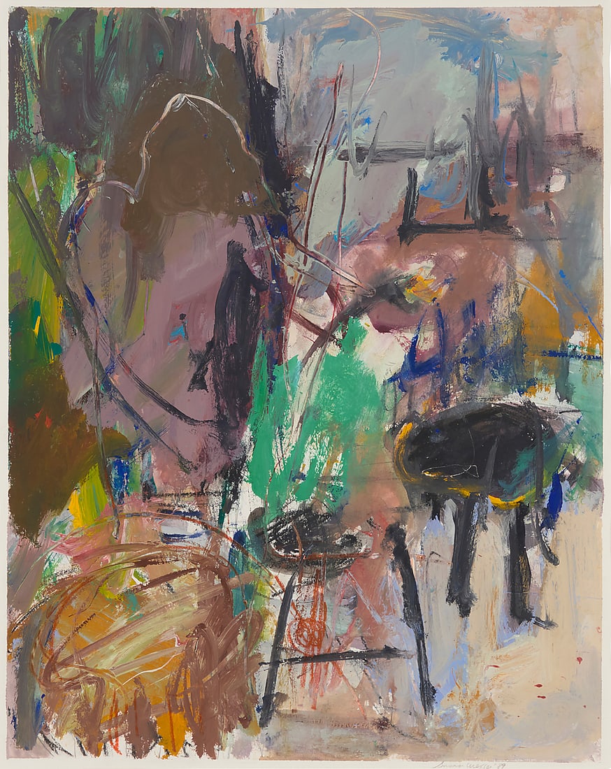 Susan Wexler (b. 1937), "Untitled," 1989: Susan Wexler (b. 1937) "Untitled," 1989 Oil on paper Signed and dated along the lower right margin edge: Susan Wexler '89 Image: 23 3/4 x 18 7/8 in.; sight: 23 1/2 x 19 1/2 in. Provenance: Triton