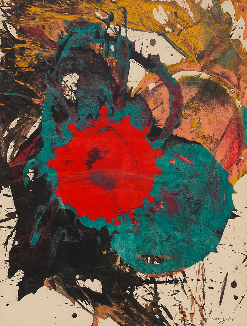 Jean Corbassiere (b. 1920), Untitled abstract, 1964 (1 of 7)