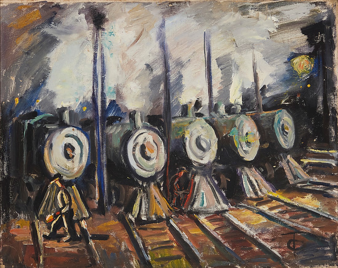 Ted Christensen (1911-1998), "The Roundhouse," 1949 (1 of 6)