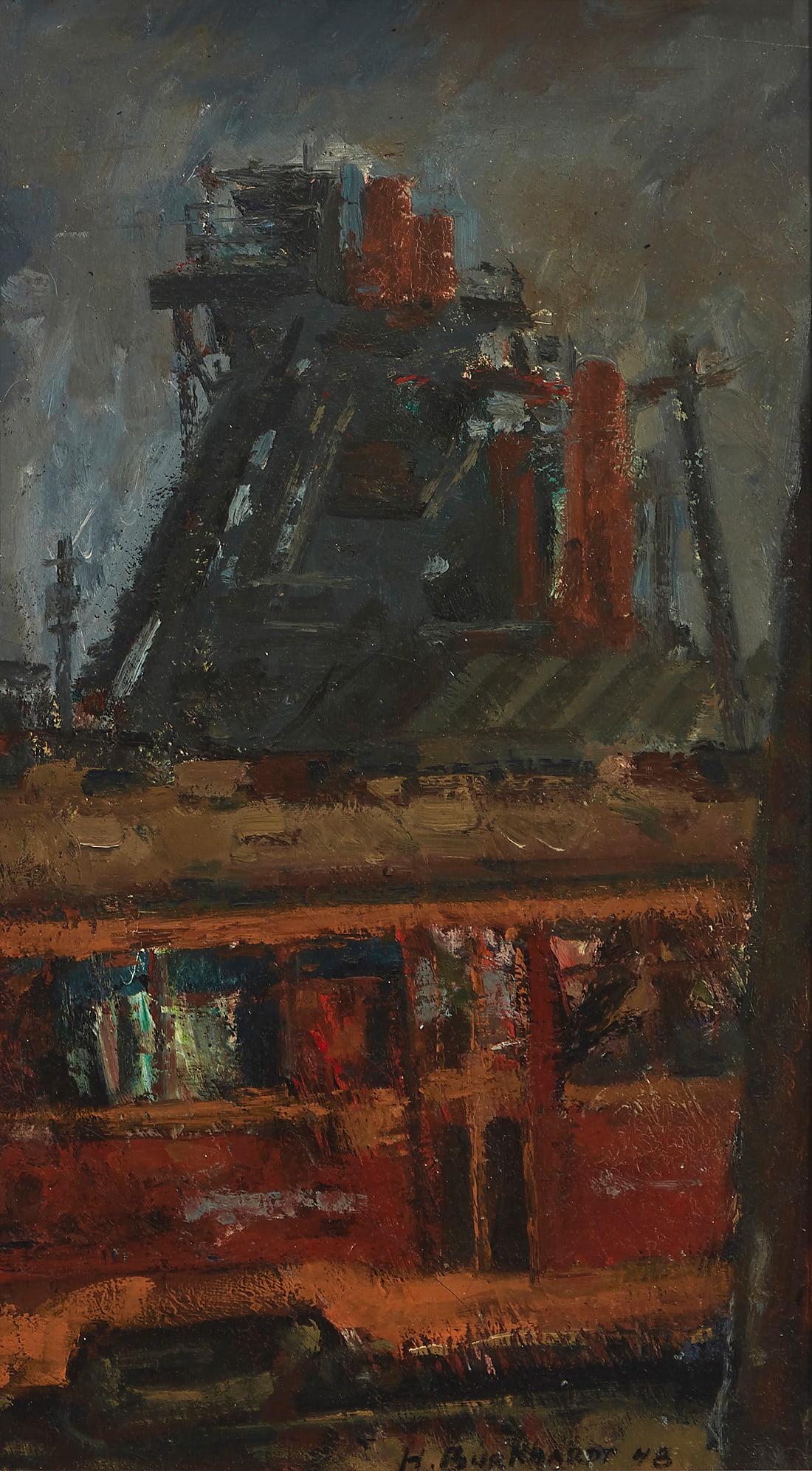 Hans Burkhardt (1904-1994), Industrial scene, 1948 (1 of 5)