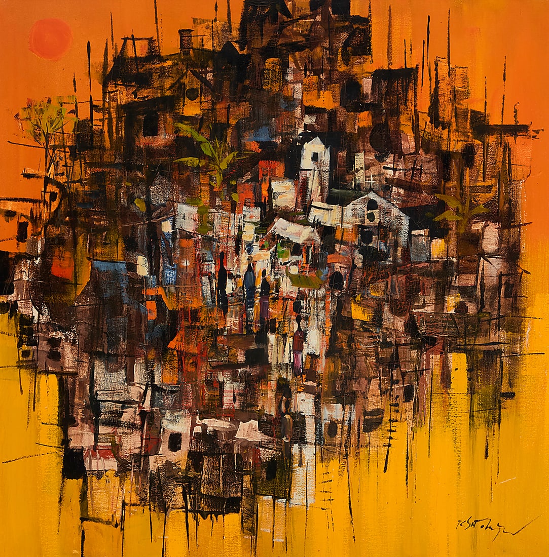 Roger San Miguel (b. 1940), City scene (1 of 5)