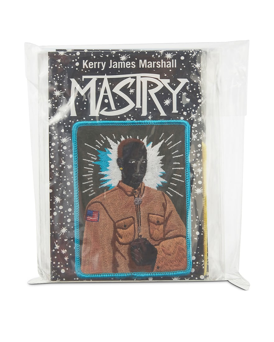 Kerry James Marshall (b. 1955), Six embroidered patches after the "Scout" Series (1990s) by MOCA,: After Kerry James Marshall (b. 1955) Six embroidered patches after the "Scout" Series (1990s) by MOCA, 2017 Each rayon thread on poly twill backing in original packaging, comprising: "Brownie," 1995 "