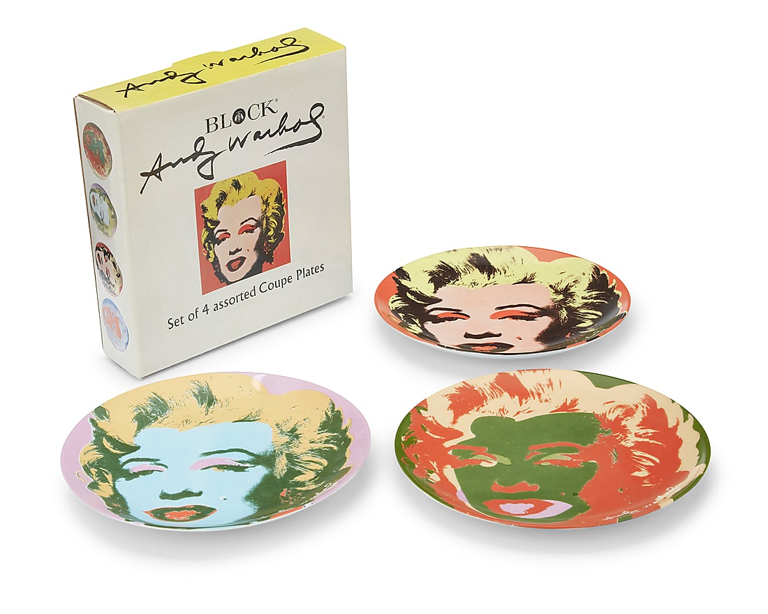 After Andy Warhol (1928-1987), A partial set of Marylin Monroe china coupe plates by Block, 1997 (1 of 7)