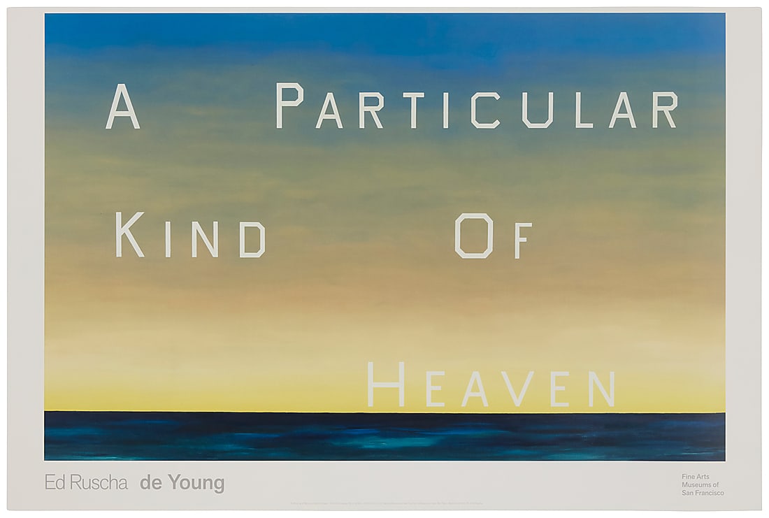 After Ed Ruscha (b. 1937), "A Particular Kind of Heaven," 1983 (poster from the de Young Museum, San (1 of 4)