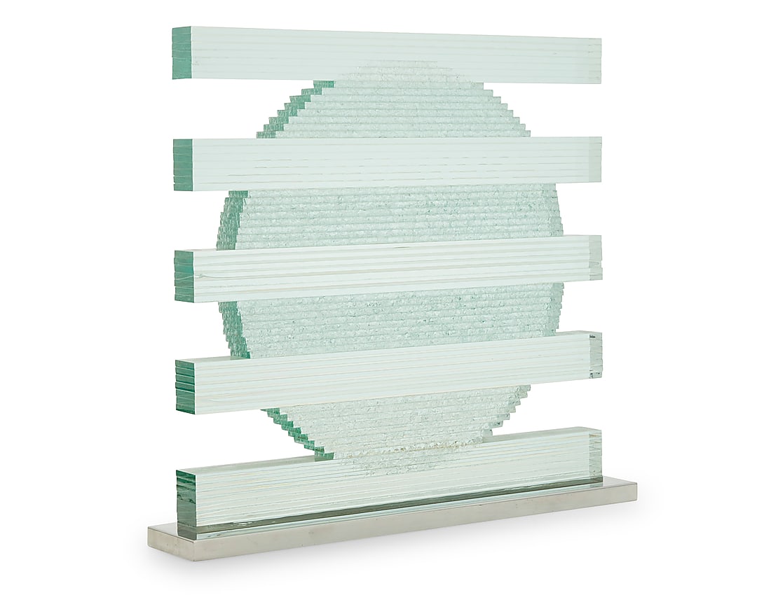 Kurt & Marsha Runstadler (1955-2006 & 20th Century), A Runstadler Studios glass sculpture, 1986: Kurt & Marsha Runstadler (1955-2006 & 20th Century) A Runstadler Studios glass sculpture, 1986 Edition: 10/50 Etched signature, date, and edition to base: © Runstadler Fused glass on stainless steel 