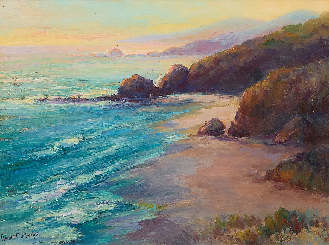 Adele (also Adelle) C. Phelps (1866-1945), Rocks on the coast (1 of 5)
