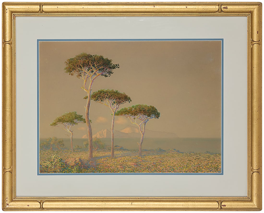George Elbert Burr (1859-1939), "Island of Capri, from Sorrento, Daybreak," 1918 - 3