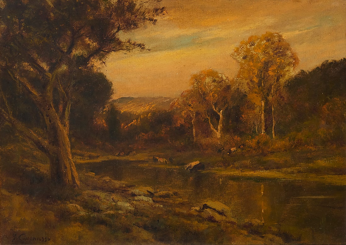Giuseppe Cadenasso (1854-1918), Pastoral landscape (1 of 5)