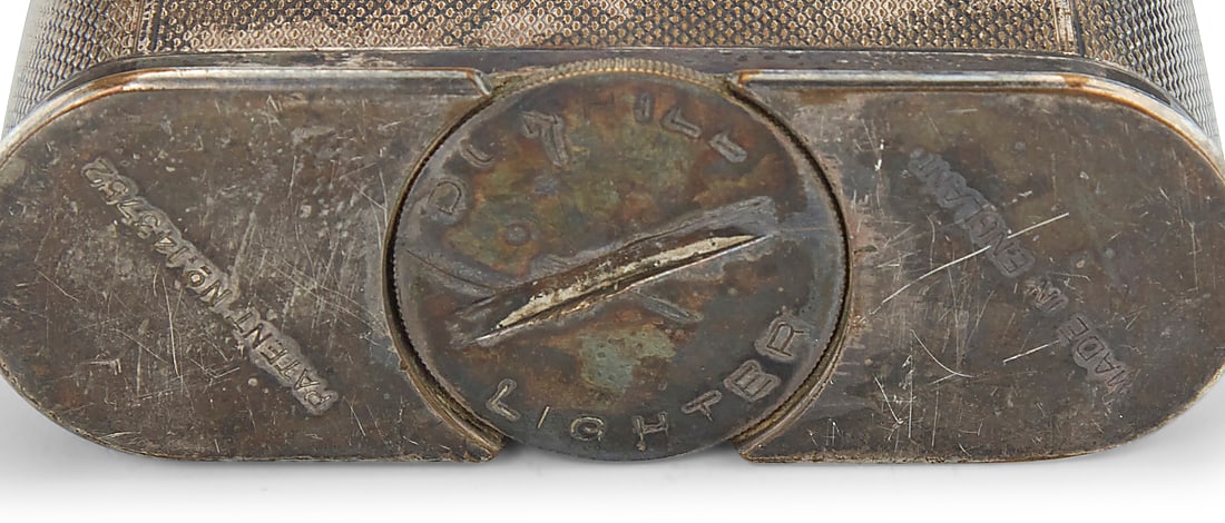 A Dunhill silver plated table lighter - 3