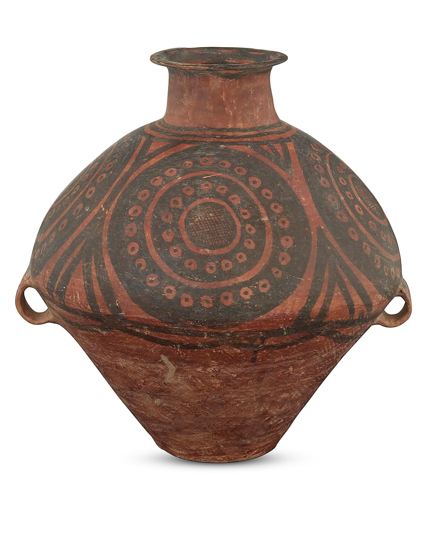 A Chinese Neolithic style painted pottery jar (1 of 4)