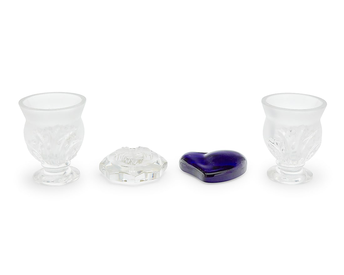 Five Lalique glass table items - 4