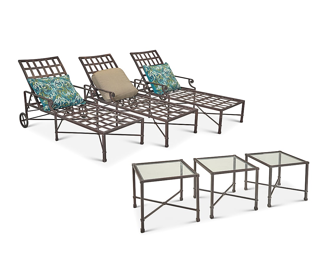Richard Frinier (b. 1946), A set of three 'Venetian' patio chaise lounges for Brown Jordan, late (1 of 20)