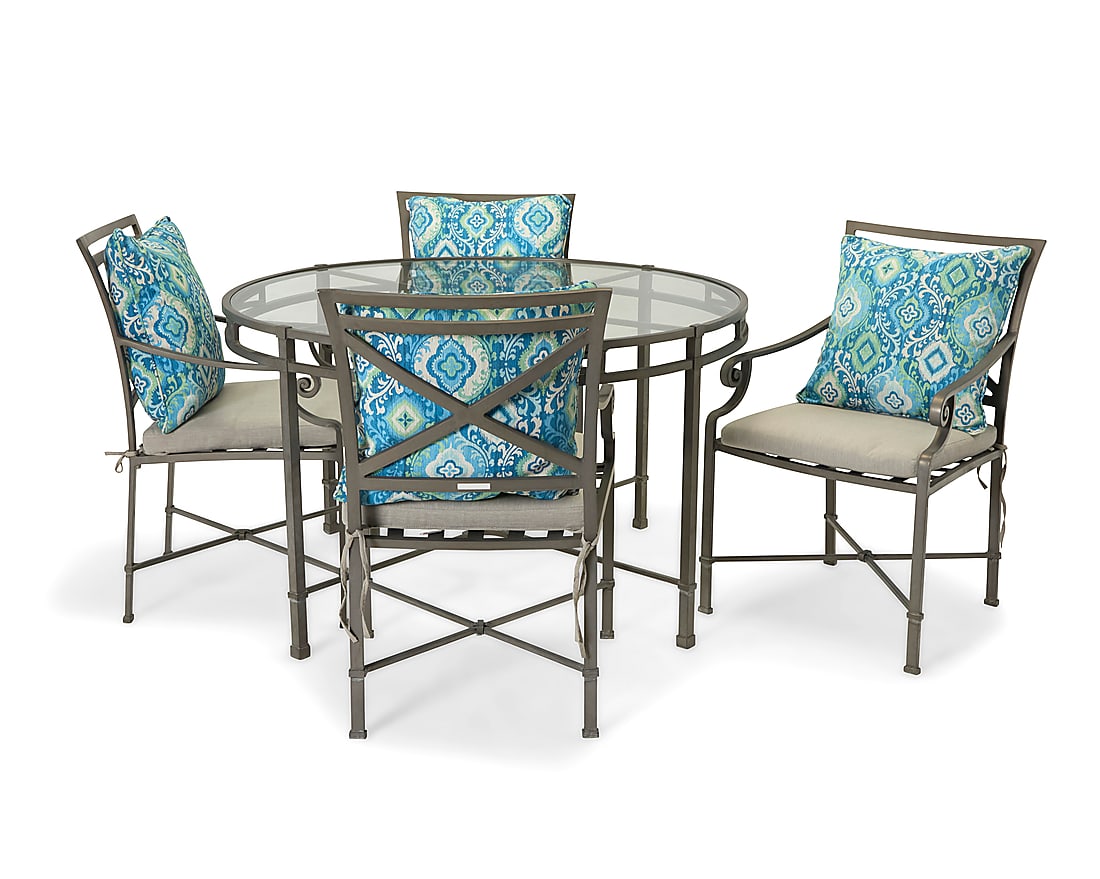 Richard Frinier (b. 1946), A 'Venetian' patio breakfast table set for Brown Jordan, late 20th/early (1 of 11)