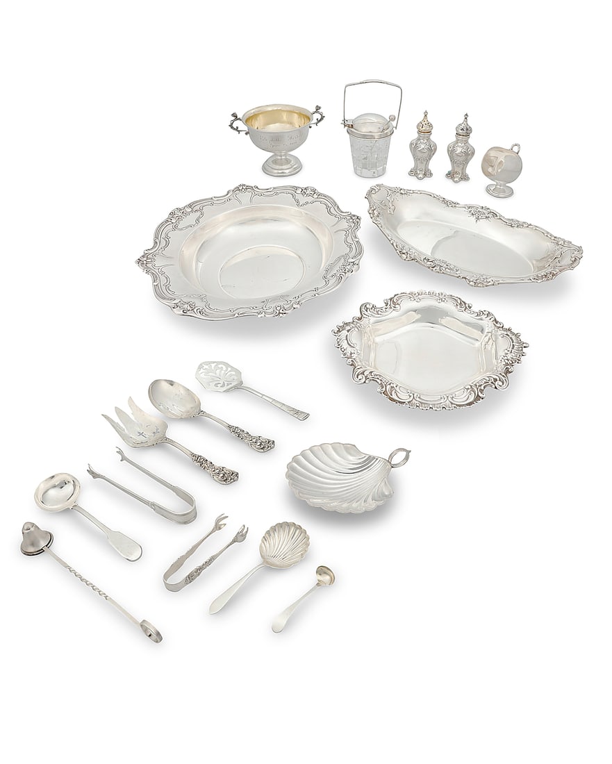 A group of miscellaneous sterling silver table and bar items (1 of 3)