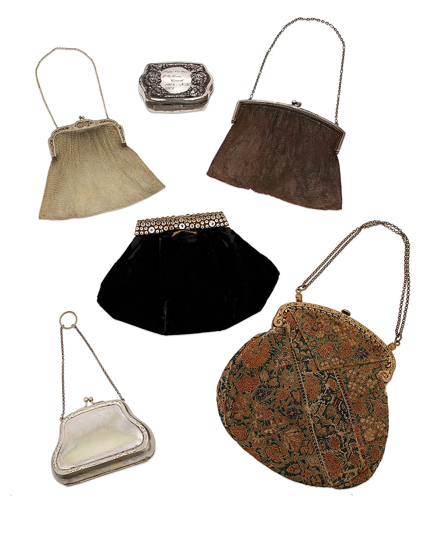 A group of six ladies' evening purses (1 of 3)